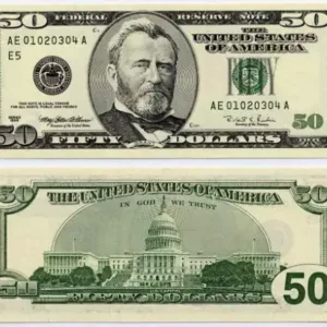 US $50 Dollar Bills